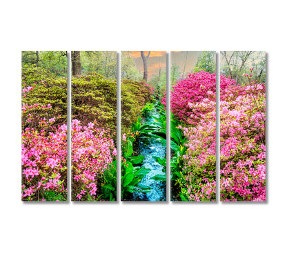 Isabella Plantation of Richmond Park in London Canvas Print-Canvas Print-CetArt-5 Panels-36x24 inches-CetArt