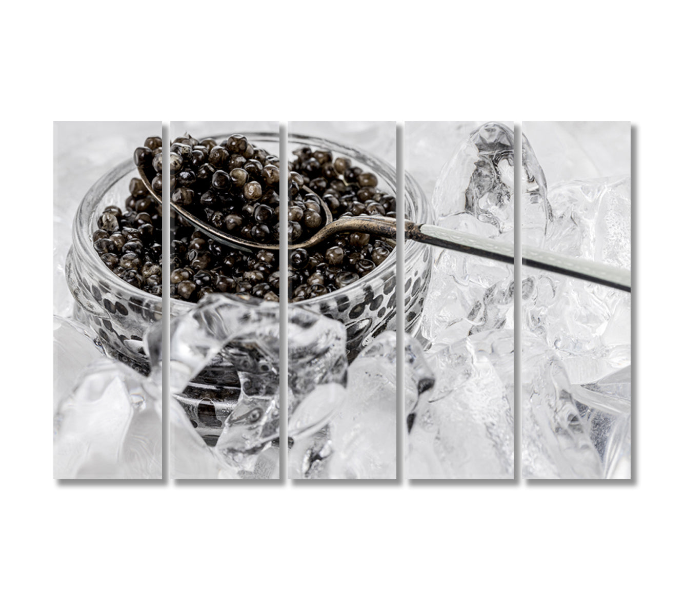 Natural Black Caviar Canvas Print-Canvas Print-CetArt-5 Panels-36x24 inches-CetArt