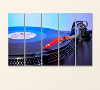 Vinyl Record Player Canvas Print-Canvas Print-CetArt-5 Panels-36x24 inches-CetArt