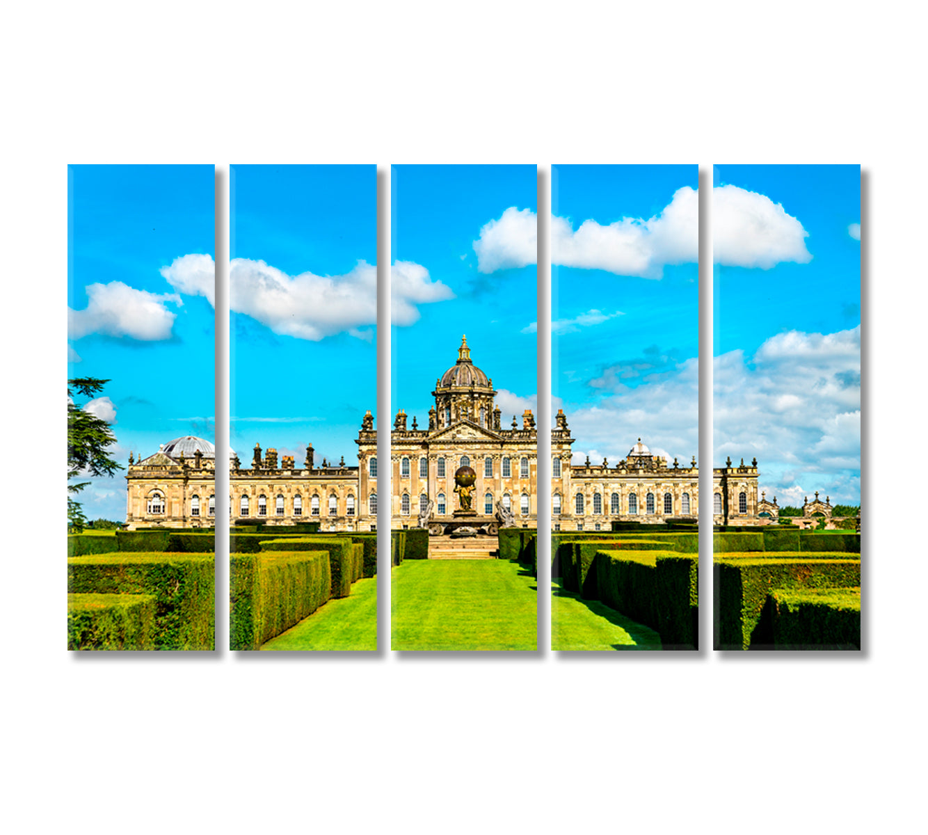 Castle Howard in North Yorkshire England UK Canvas Print-Canvas Print-CetArt-5 Panels-36x24 inches-CetArt