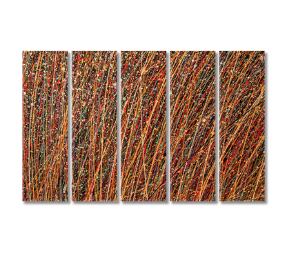 Abstract Colorful Paint Splash Canvas Print-Canvas Print-CetArt-5 Panels-36x24 inches-CetArt