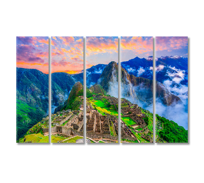 Machu Picchu Peru Canvas Print-Canvas Print-CetArt-5 Panels-36x24 inches-CetArt