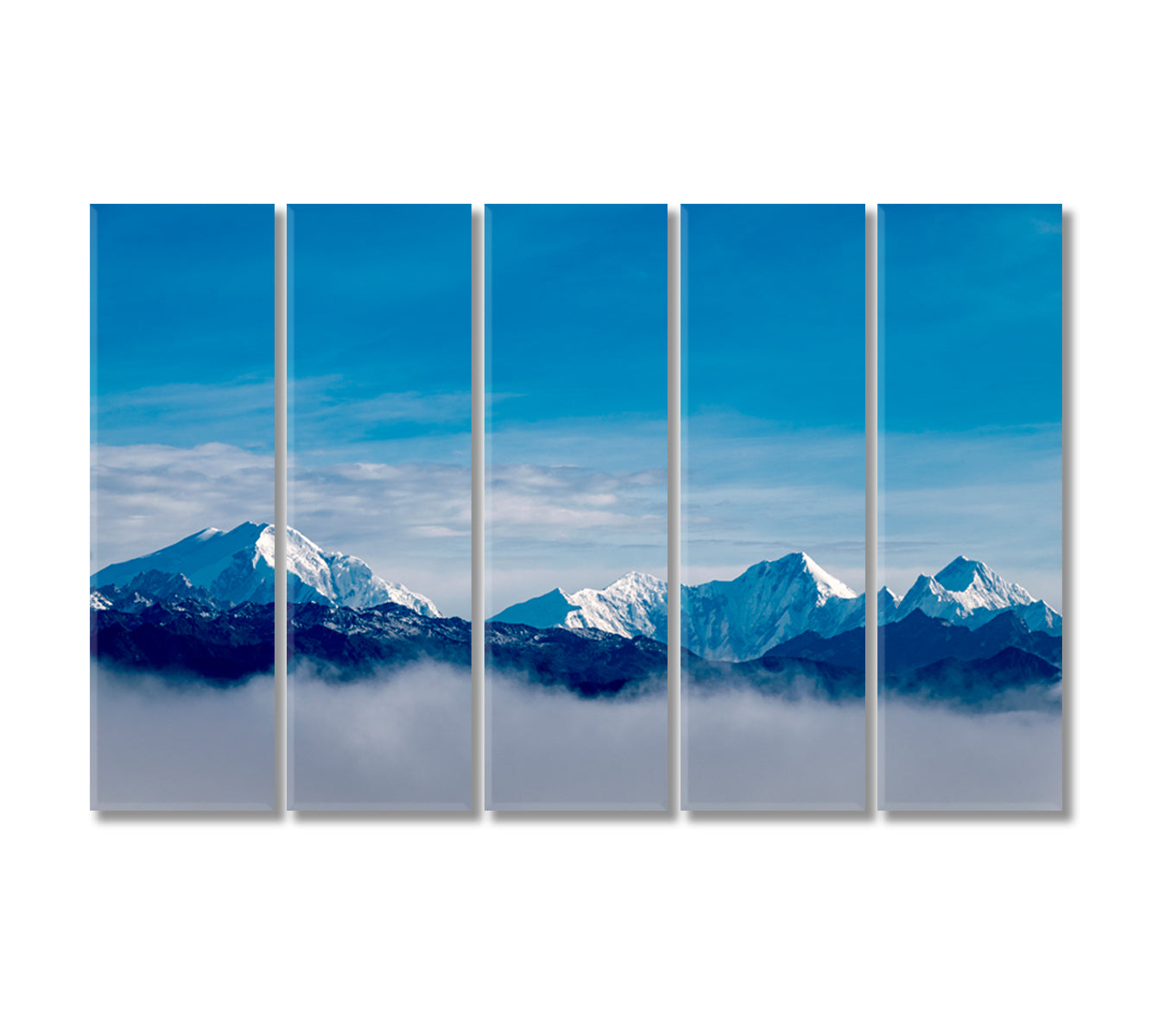 Himalayas Mountains Landscape Canvas Print-Canvas Print-CetArt-5 Panels-36x24 inches-CetArt