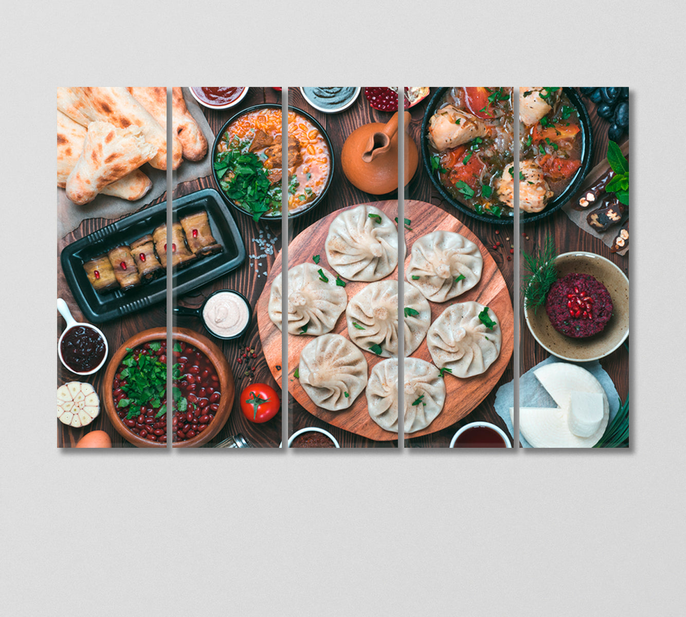 Traditional Georgian Cuisine Canvas Print-Canvas Print-CetArt-5 Panels-36x24 inches-CetArt