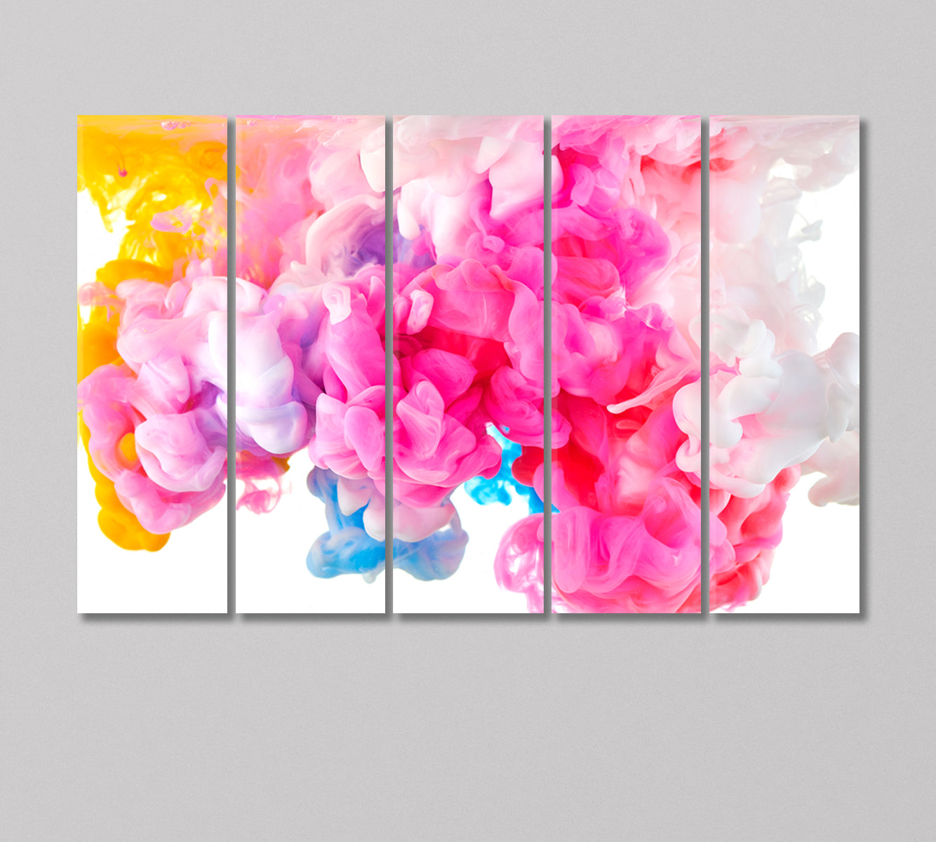 Abstract Multicolored Smoke Canvas Print-Canvas Print-CetArt-5 Panels-36x24 inches-CetArt