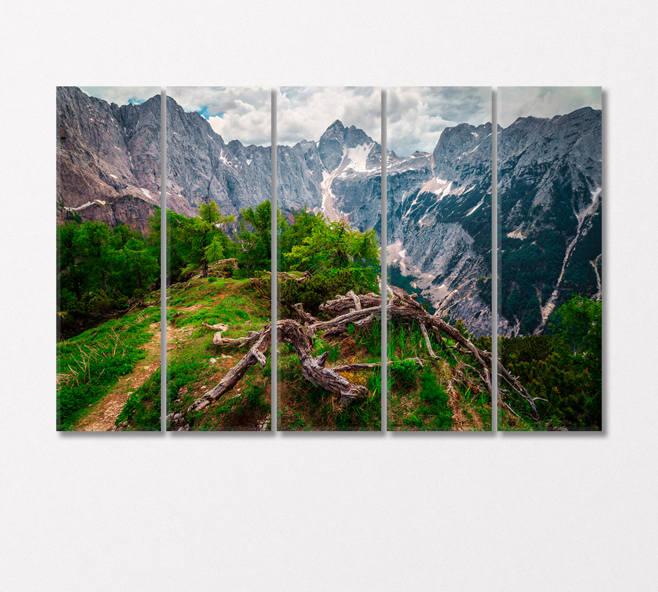 Mountain Landscape Canvas Print-Canvas Print-CetArt-5 Panels-36x24 inches-CetArt