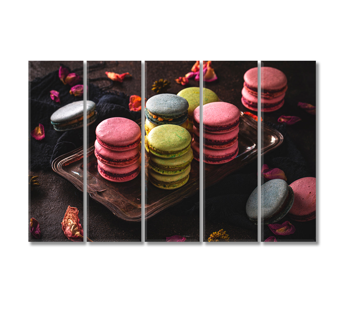 Macaron Cookies Canvas Print-Canvas Print-CetArt-5 Panels-36x24 inches-CetArt