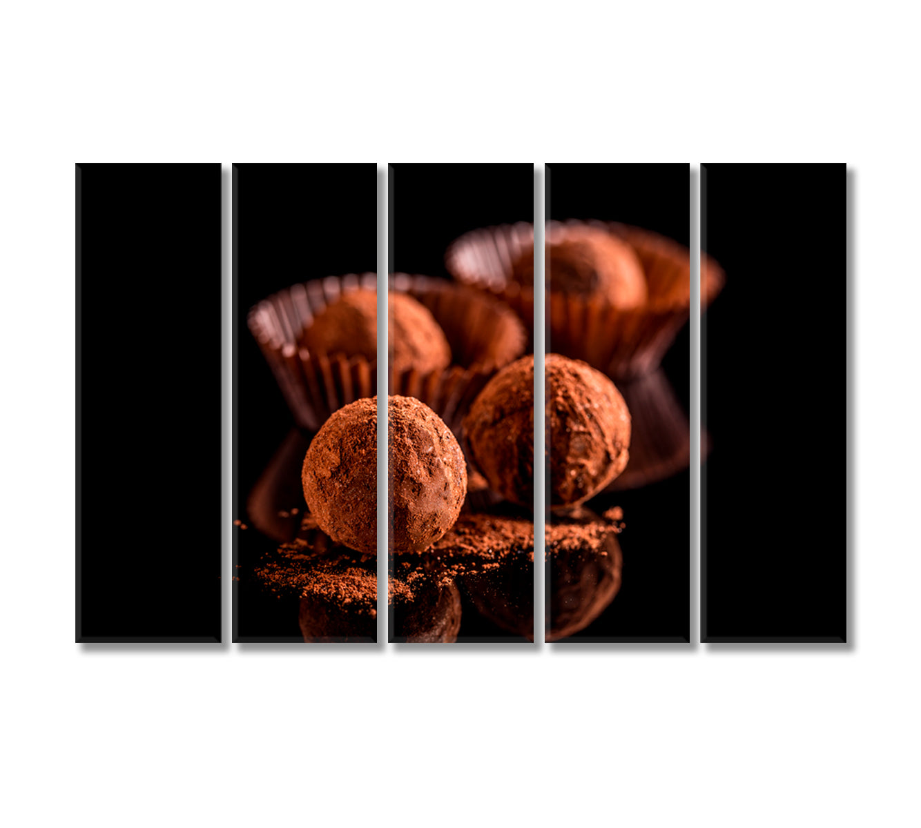 Sweet Chocolate Truffles Canvas Print-Canvas Print-CetArt-5 Panels-36x24 inches-CetArt