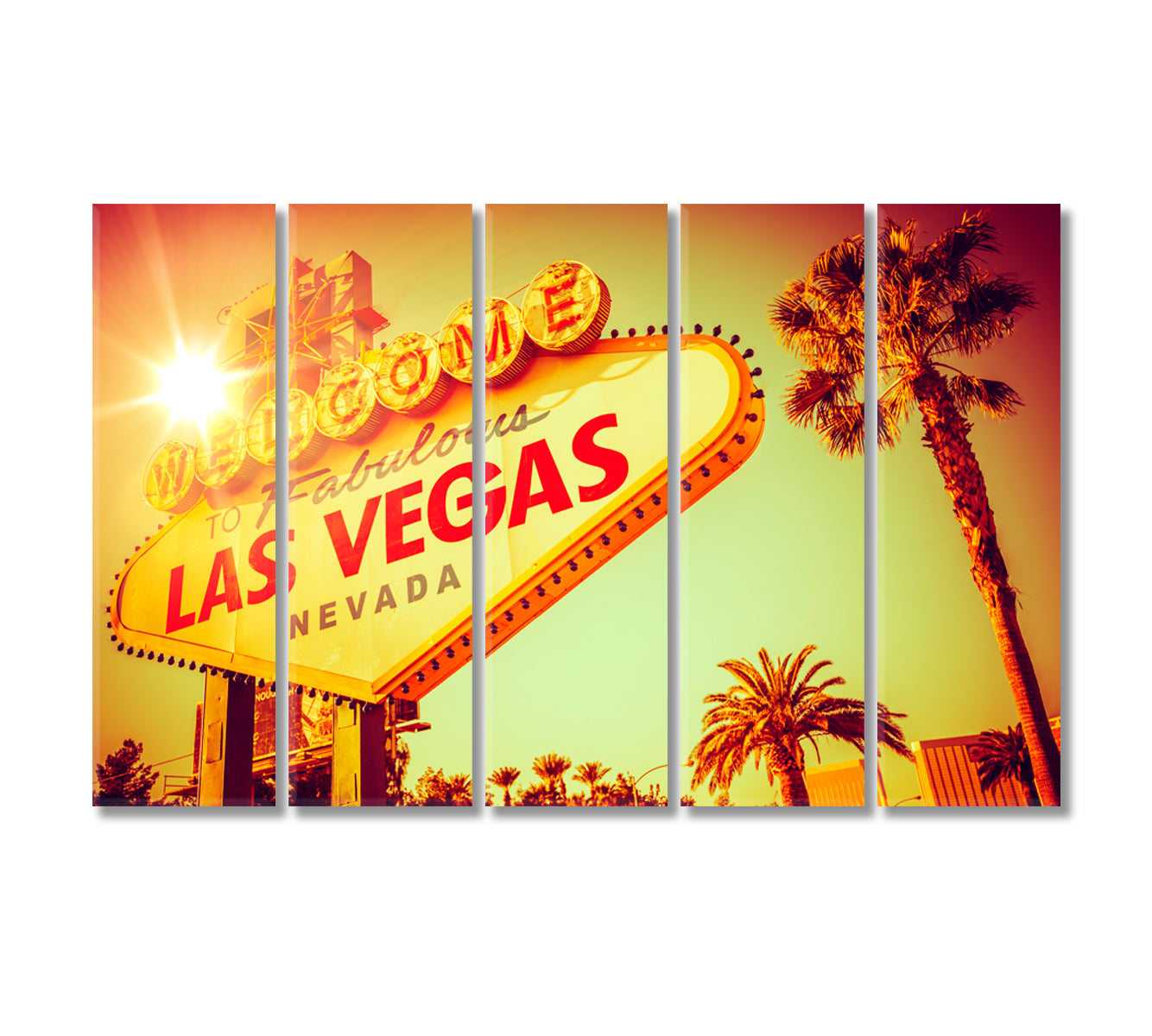 Las Vegas Nevada Canvas Print-Canvas Print-CetArt-5 Panels-36x24 inches-CetArt