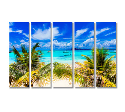 Tropical Landscapes of Mauritius Canvas Print-Canvas Print-CetArt-5 Panels-36x24 inches-CetArt