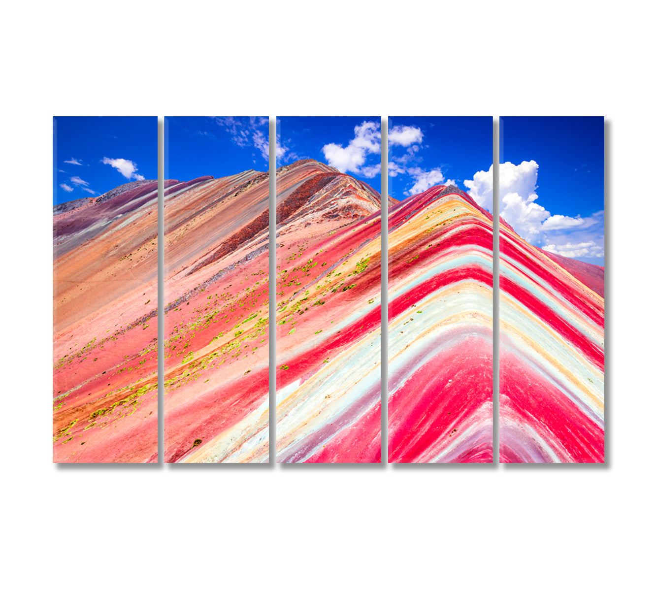 Vinicunca Rainbow Mountain Peru Canvas Print-Canvas Print-CetArt-5 Panels-36x24 inches-CetArt