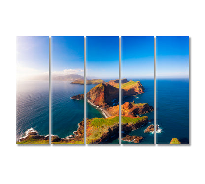 Ponta de Sao Lourenco Peninsula Madeira Islands Portugal Canvas Print-Canvas Print-CetArt-5 Panels-36x24 inches-CetArt