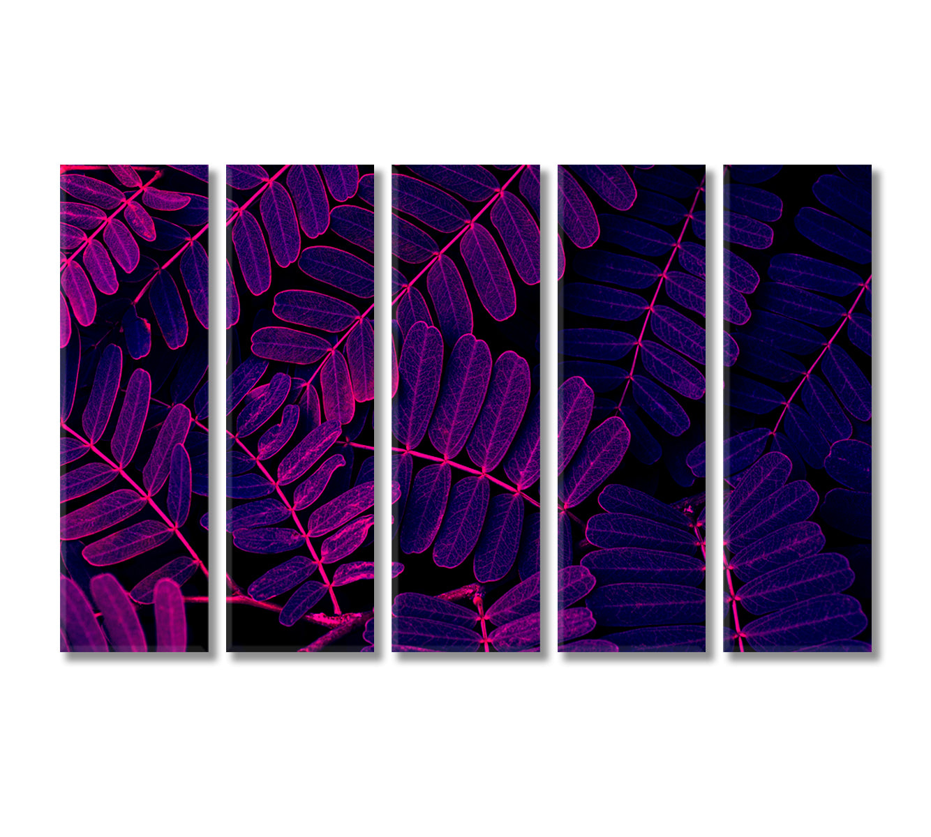 Purple Leaves Canvas Print-Canvas Print-CetArt-5 Panels-36x24 inches-CetArt