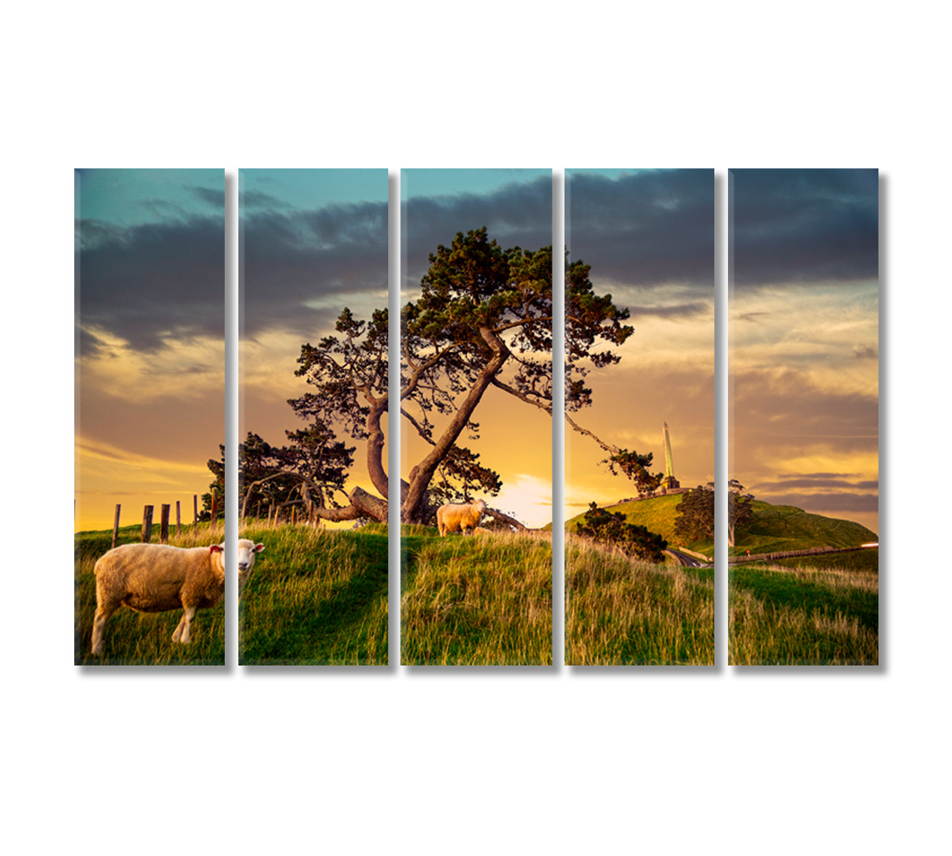 One Tree Hill in Auckland New Zealand Canvas Print-Canvas Print-CetArt-5 Panels-36x24 inches-CetArt