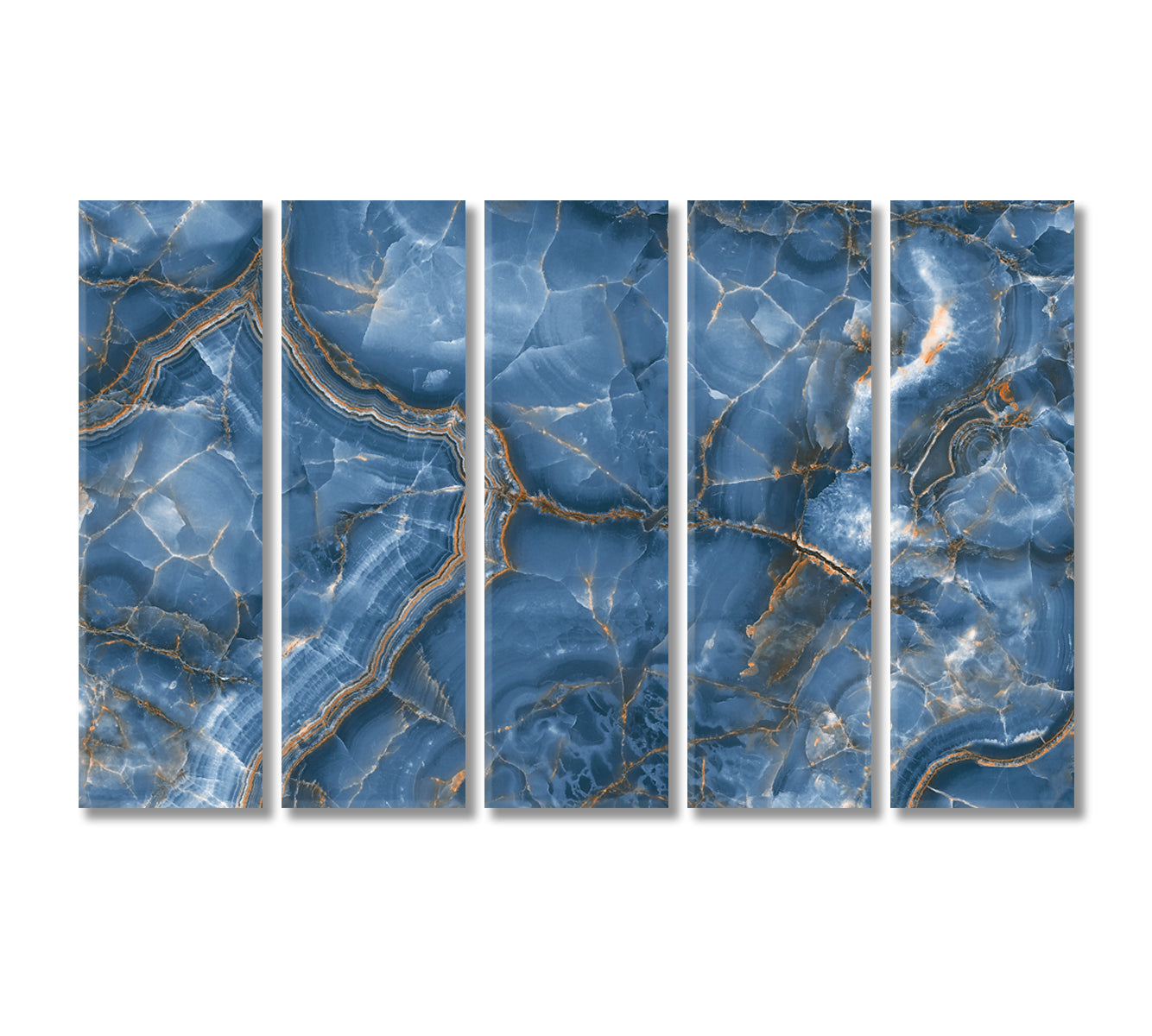 Blue Onyx Marble Canvas Print-Canvas Print-CetArt-5 Panels-36x24 inches-CetArt