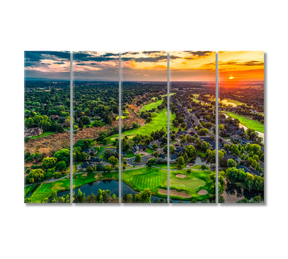 City of Trees Boise Idaho in Fall Canvas Print-Canvas Print-CetArt-5 Panels-36x24 inches-CetArt