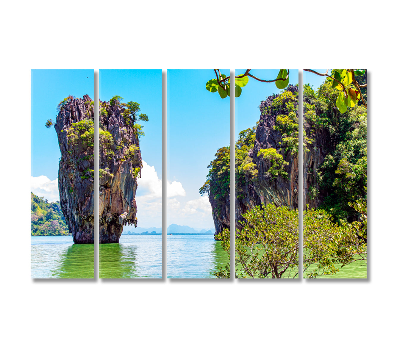 Khao Phing Kan Island Thailand Canvas Print-Canvas Print-CetArt-5 Panels-36x24 inches-CetArt