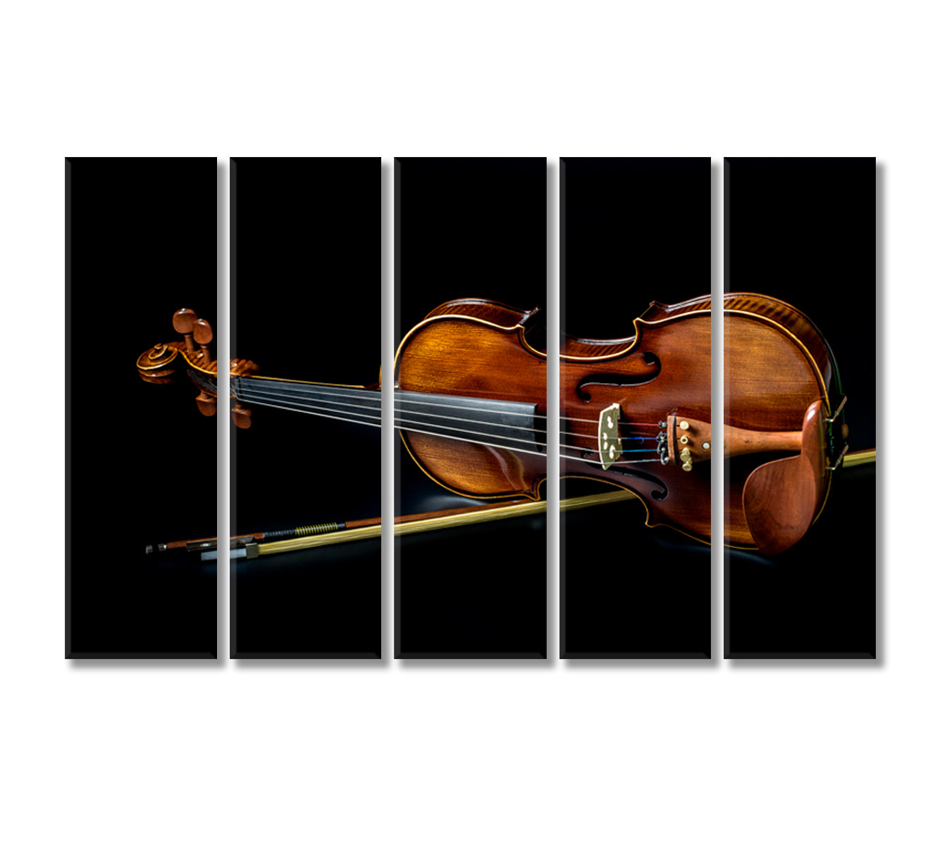 Violin Musical Instrument Canvas Print-Canvas Print-CetArt-5 Panels-36x24 inches-CetArt