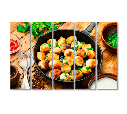 Fried Dumplings Canvas Print-Canvas Print-CetArt-5 Panels-36x24 inches-CetArt