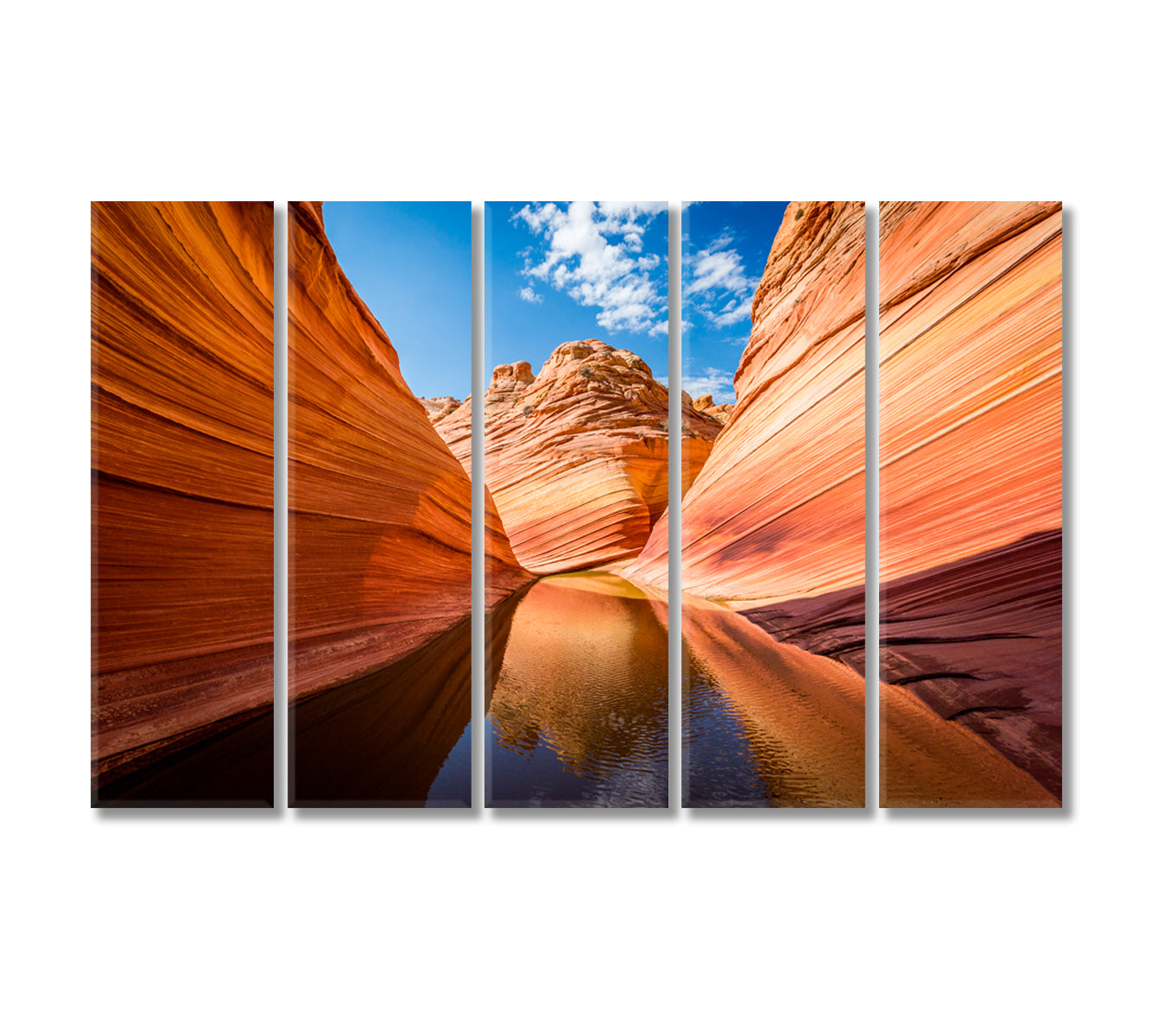 The Wave Rocky Canyon Arizona Canvas Print-Canvas Print-CetArt-5 Panels-36x24 inches-CetArt