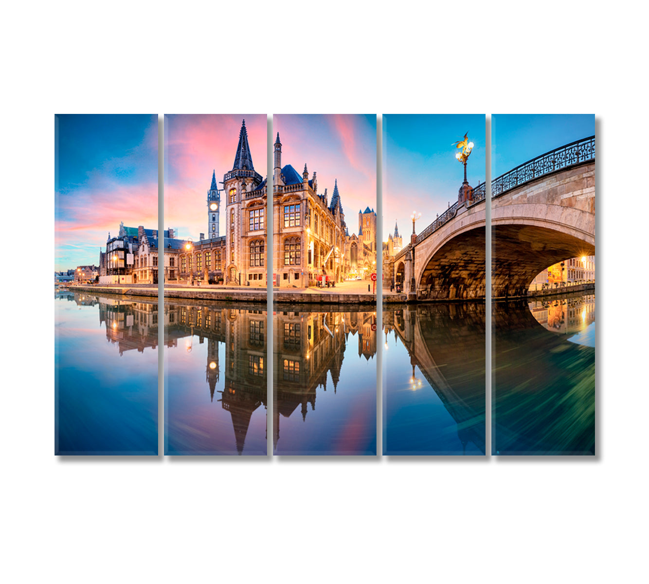 Ghent Belgium Canvas Print-Canvas Print-CetArt-5 Panels-36x24 inches-CetArt