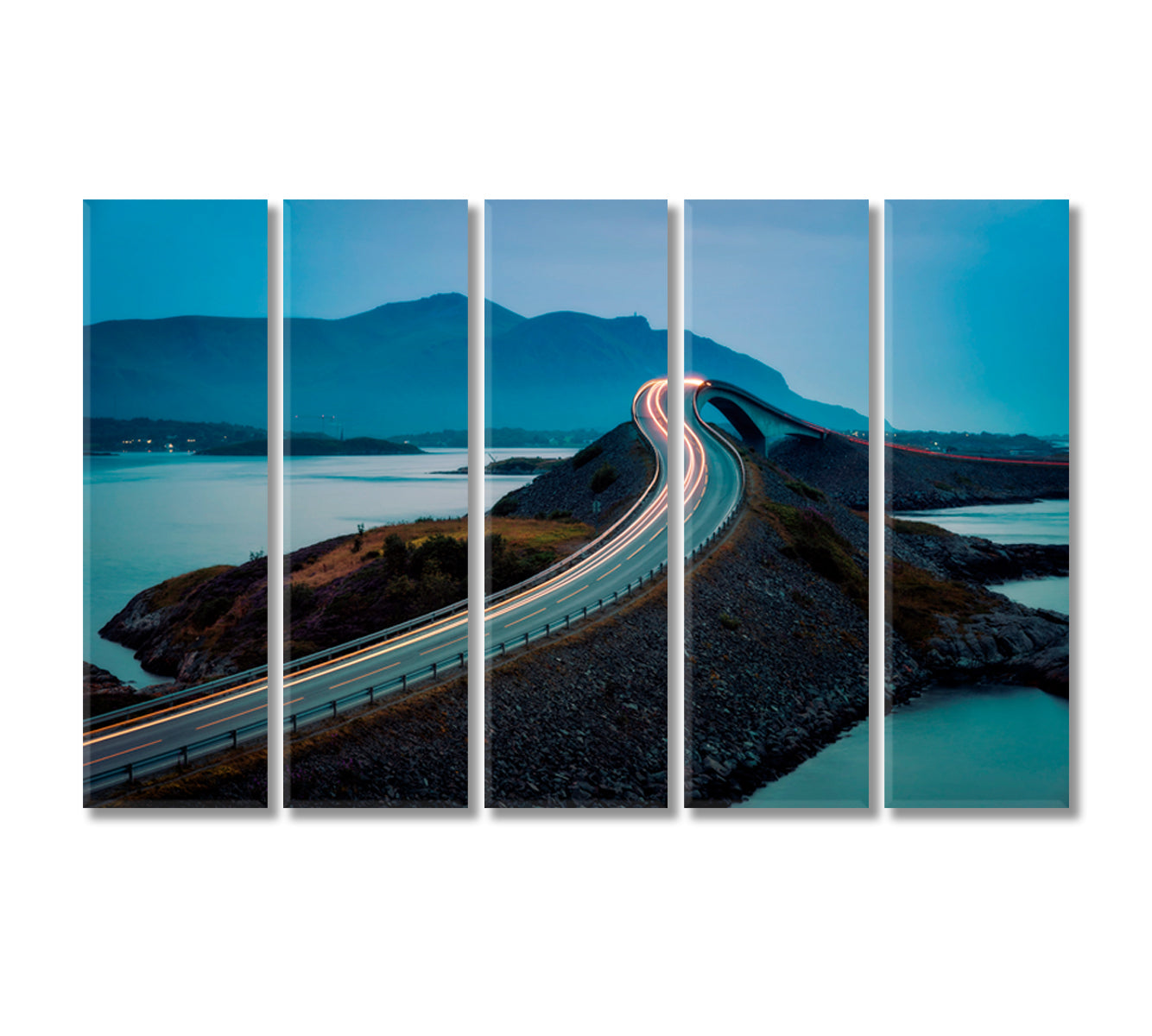 Atlantic Ocean Road Norway Canvas Print-Canvas Print-CetArt-5 Panels-36x24 inches-CetArt