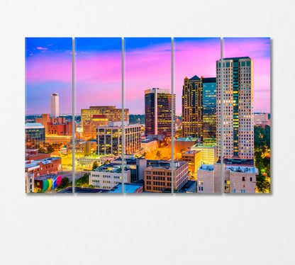 Birmingham City Alabama USA Canvas Print-Canvas Print-CetArt-5 Panels-36x24 inches-CetArt