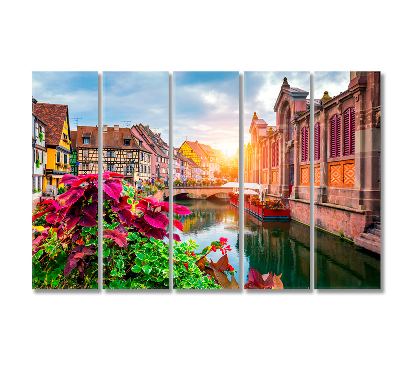 Little Venice Colmar Alsace France Canvas Print-Canvas Print-CetArt-5 Panels-36x24 inches-CetArt