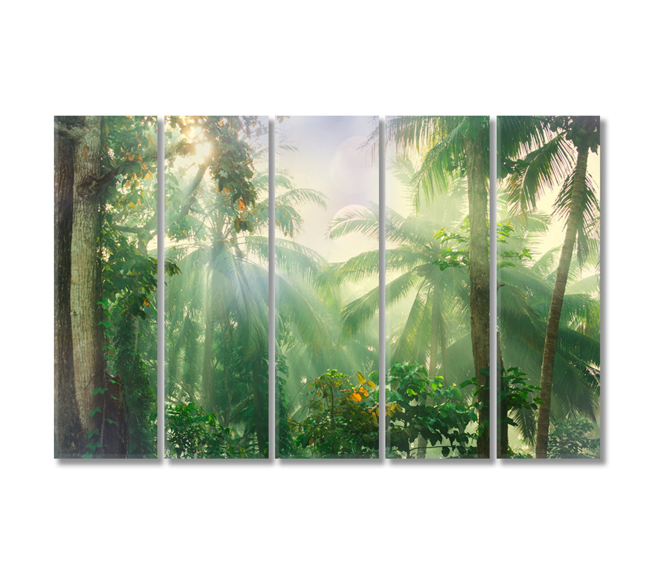 Beautiful Tropical Jungle Canvas Print-Canvas Print-CetArt-5 Panels-36x24 inches-CetArt