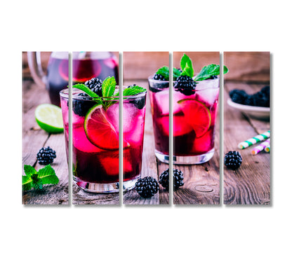 Blackberry Lemonade Canvas Print-Canvas Print-CetArt-5 Panels-36x24 inches-CetArt