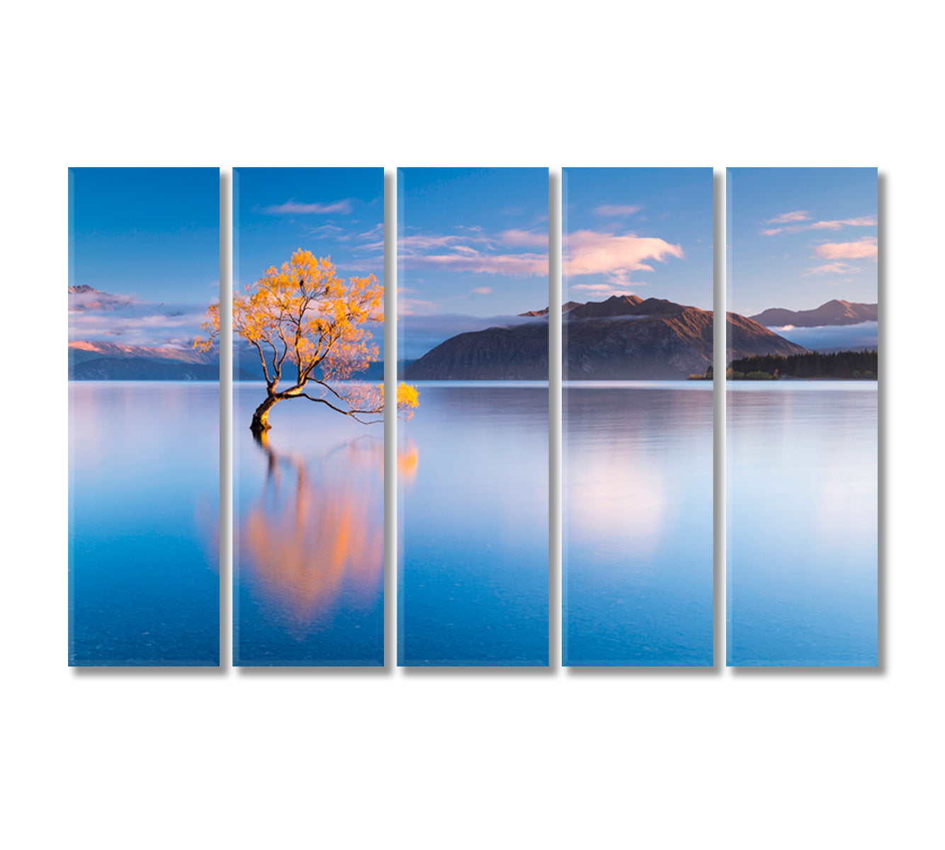 That Wanaka Tree in Autumn New Zealand Canvas Print-Canvas Print-CetArt-5 Panels-36x24 inches-CetArt