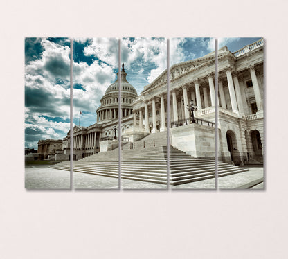 Capitol Building in Washington USA Canvas Print-Canvas Print-CetArt-5 Panels-36x24 inches-CetArt