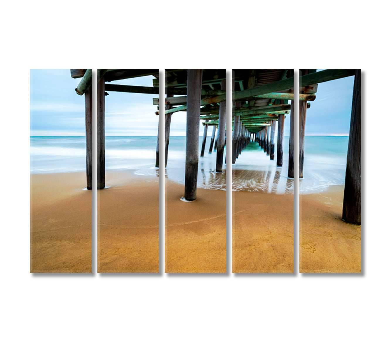 Sandbridge Fishing Pier Canvas Print-Canvas Print-CetArt-5 Panels-36x24 inches-CetArt