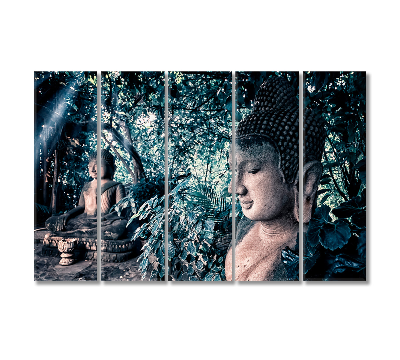 Buddha Statue in Phnom Penh Cambodia Canvas Print-Canvas Print-CetArt-5 Panels-36x24 inches-CetArt