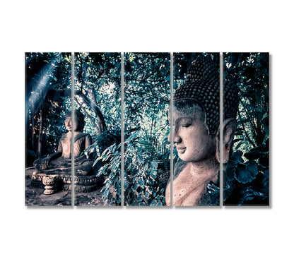 Buddha Statue in Phnom Penh Cambodia Canvas Print-Canvas Print-CetArt-5 Panels-36x24 inches-CetArt