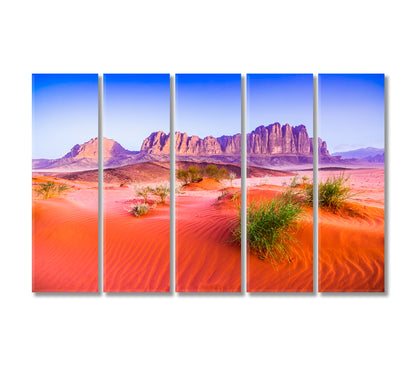 Al Qattara Mountain in Valley of the Moon Arabia Desert Canvas Print-Canvas Print-CetArt-5 Panels-36x24 inches-CetArt