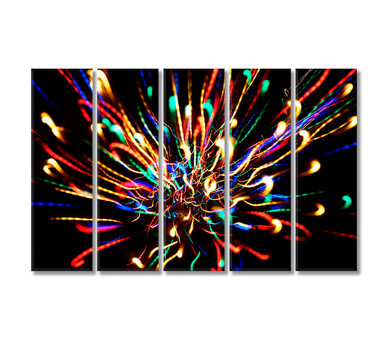 Colorful Lights Canvas Print-Canvas Print-CetArt-5 Panels-36x24 inches-CetArt