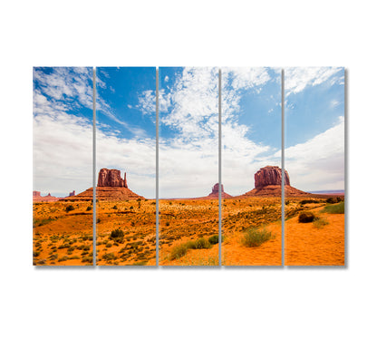 Monument Valley Navajo Tribal Park USA Canvas Print-Canvas Print-CetArt-5 Panels-36x24 inches-CetArt