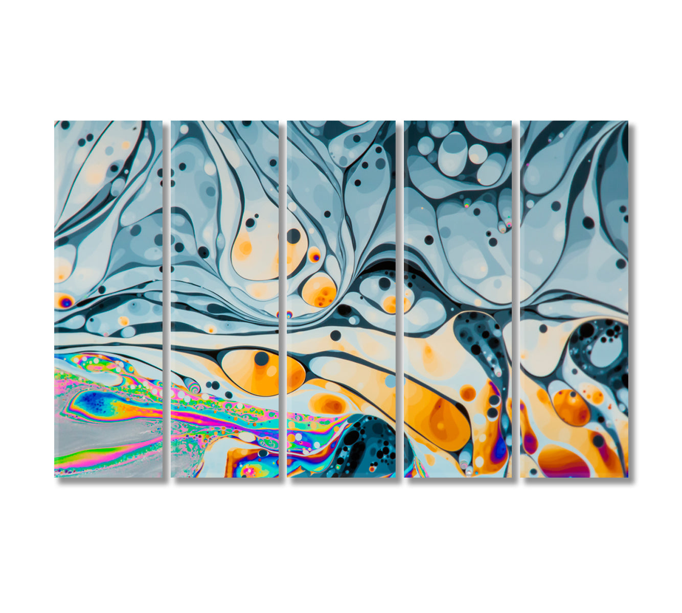 Abstract Psychedelic Soap Bubble Canvas Print-Canvas Print-CetArt-5 Panels-36x24 inches-CetArt