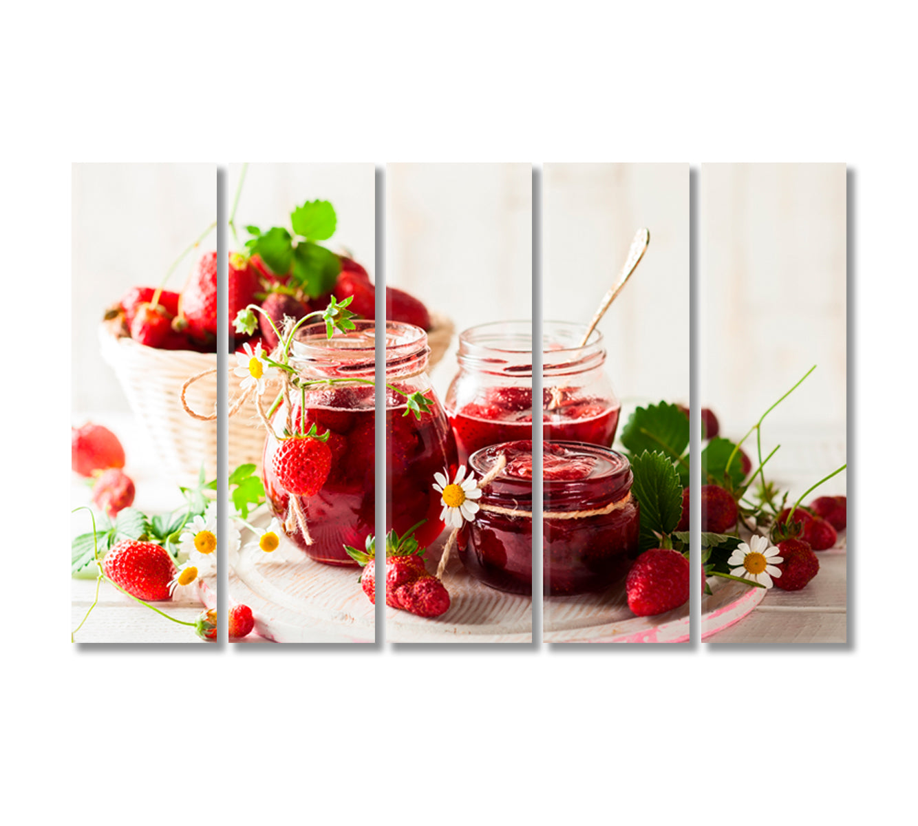 Sweet Homemade Strawberry Jam Canvas Print-Canvas Print-CetArt-5 Panels-36x24 inches-CetArt