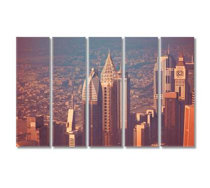 Beautiful Dubai Cityscape Canvas Print-Canvas Print-CetArt-5 Panels-36x24 inches-CetArt