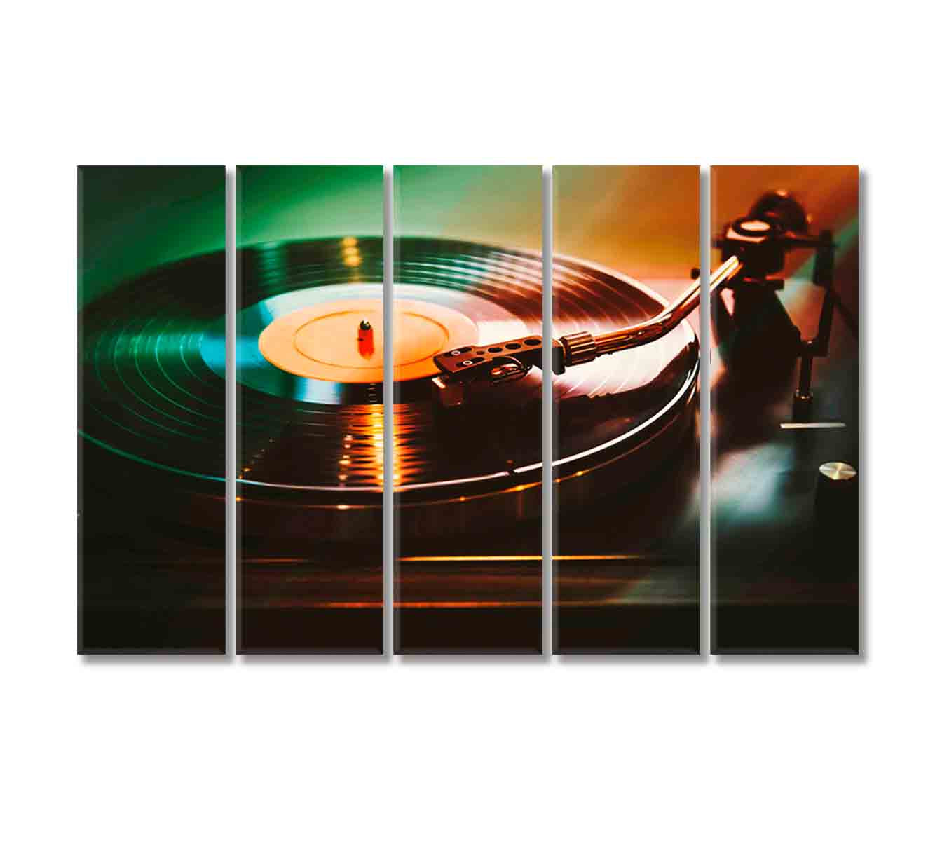 Record Player Canvas Print-Canvas Print-CetArt-5 Panels-36x24 inches-CetArt