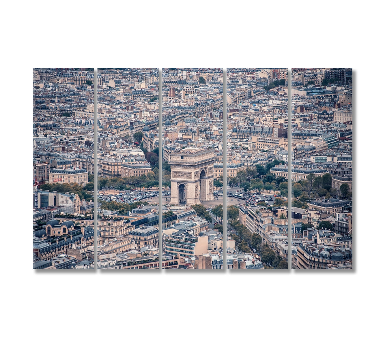 Arc de Triomphe in Paris Canvas Print-Canvas Print-CetArt-5 Panels-36x24 inches-CetArt