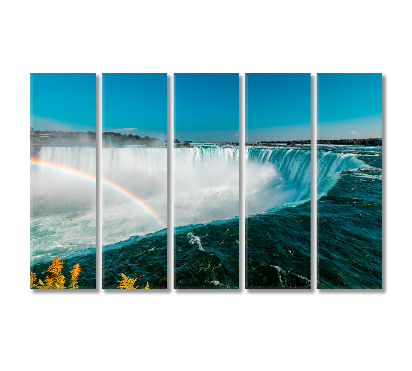 Niagara Falls with Rainbow Canada Canvas Print-Canvas Print-CetArt-5 Panels-36x24 inches-CetArt
