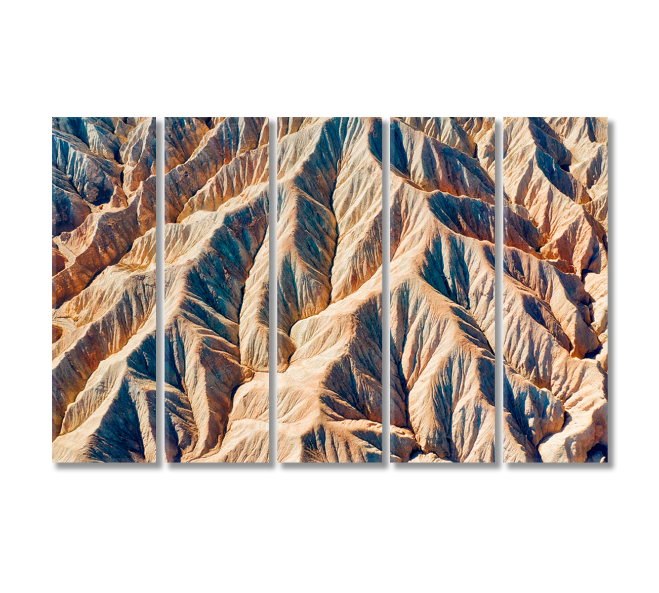 Dasht e Lut Desert Iran Colored Mountains Canvas Print-Canvas Print-CetArt-5 Panels-36x24 inches-CetArt
