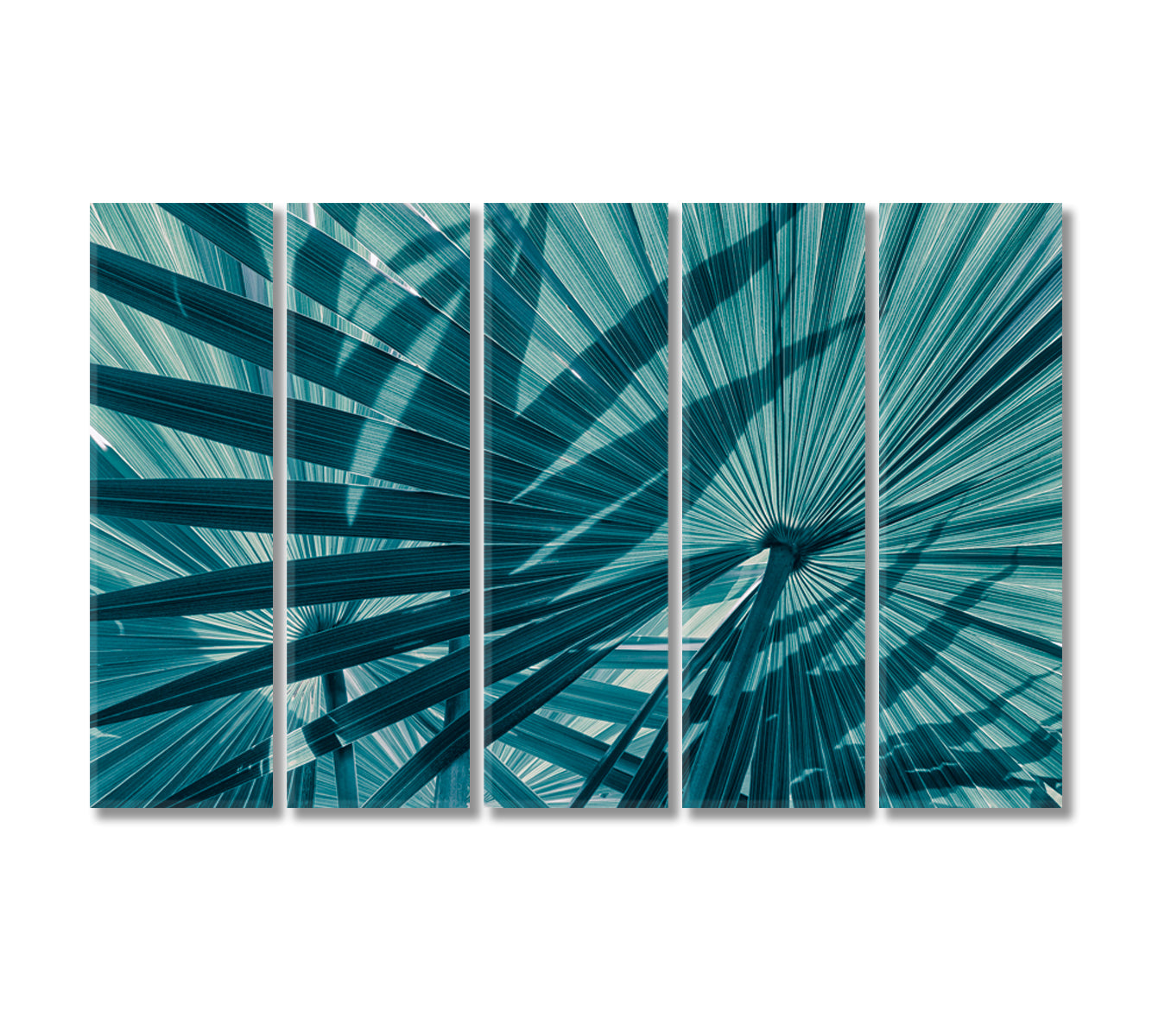 Abstract Tropical Leaves Canvas Print-Canvas Print-CetArt-5 Panels-36x24 inches-CetArt