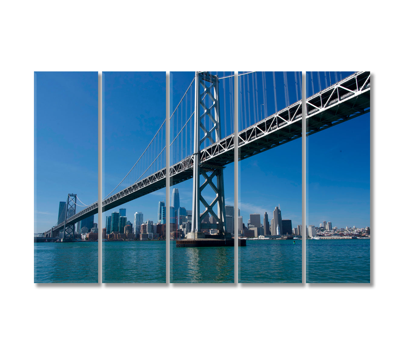 Golden Gate Bridge over San Francisco Bay Canvas Print-Canvas Print-CetArt-5 Panels-36x24 inches-CetArt