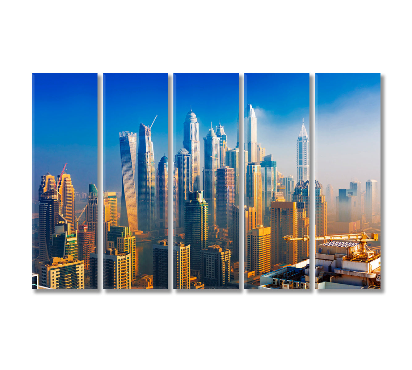 Dubai Marina Skyline Dubai United Arab Emirates Canvas Print-Canvas Print-CetArt-5 Panels-36x24 inches-CetArt