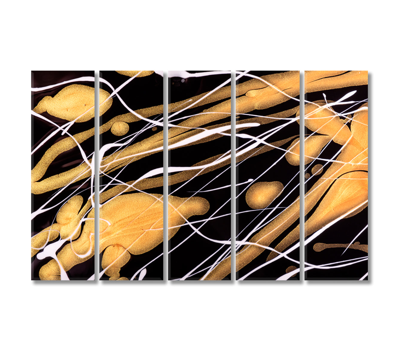 Abstract Fluid Wavy Pattern Canvas Print-Canvas Print-CetArt-5 Panels-36x24 inches-CetArt
