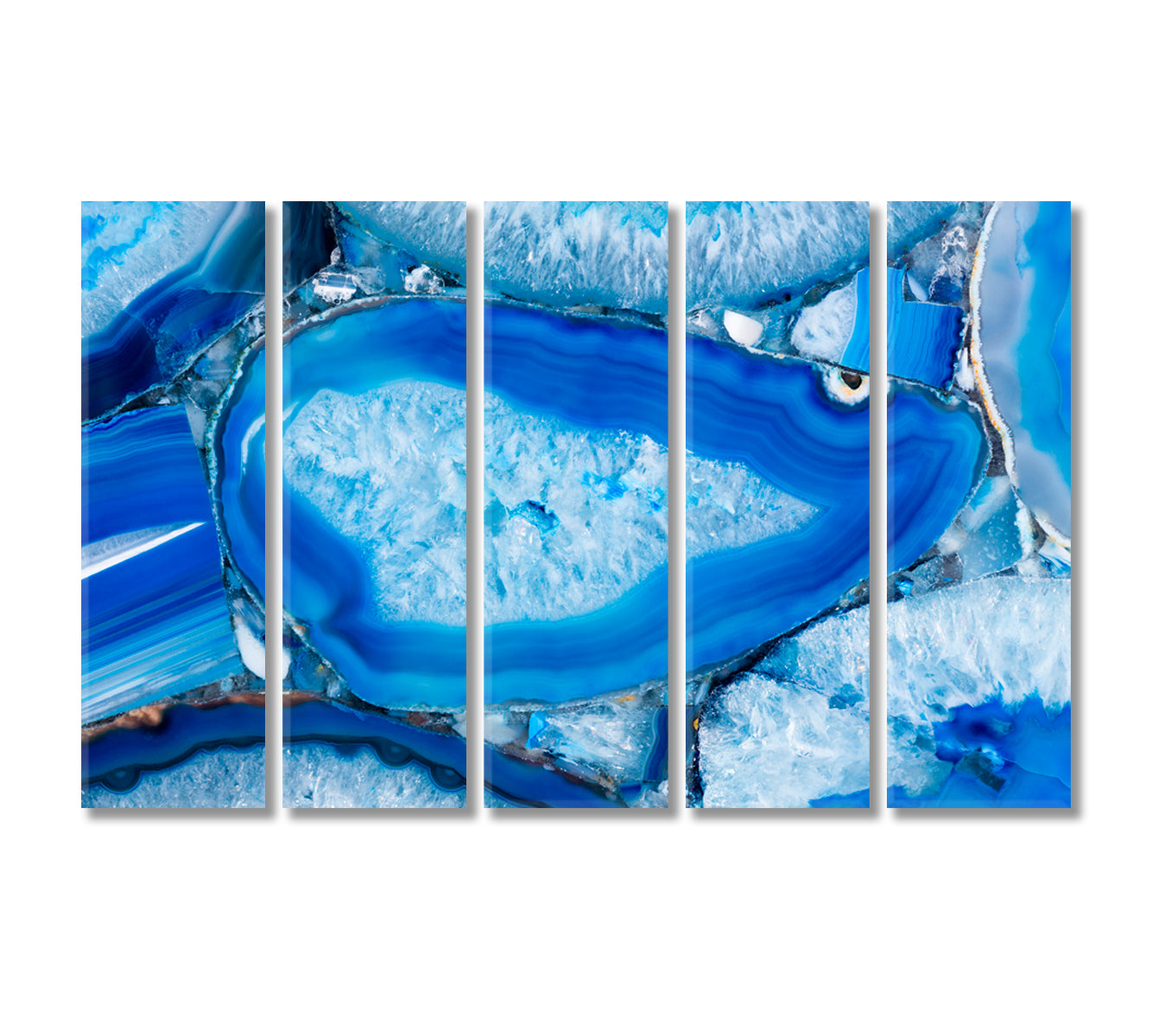 Blue Agate Canvas Print-Canvas Print-CetArt-5 Panels-36x24 inches-CetArt